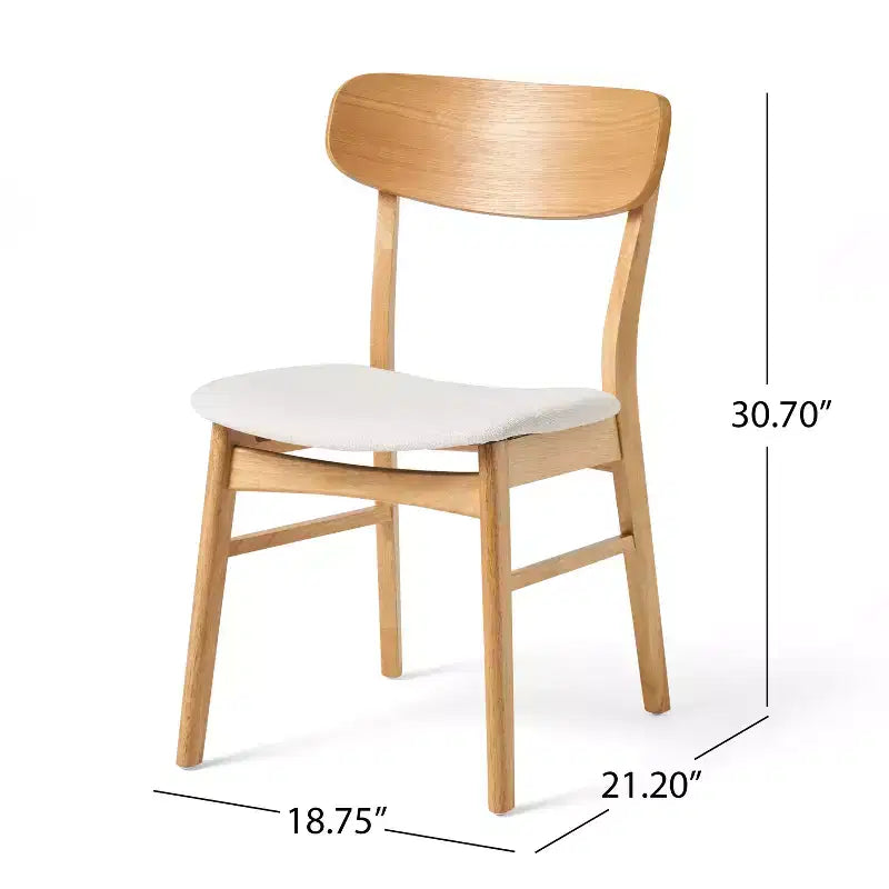 Ensemble de salle à manger GDFStudio Balfern 5 pièces, style moderne du milieu du siècle, en bois et rembourré