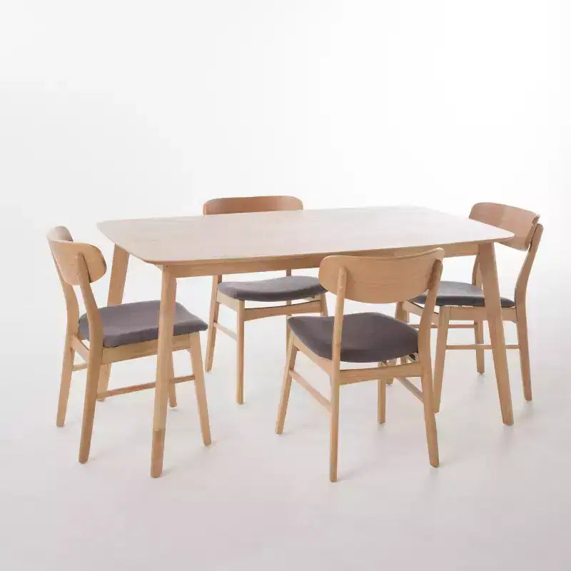 Ensemble de salle à manger GDFStudio Balfern 5 pièces, style moderne du milieu du siècle, en bois et rembourré