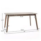Ensemble de salle à manger GDFStudio Balfern 5 pièces, style moderne du milieu du siècle, en bois et rembourré