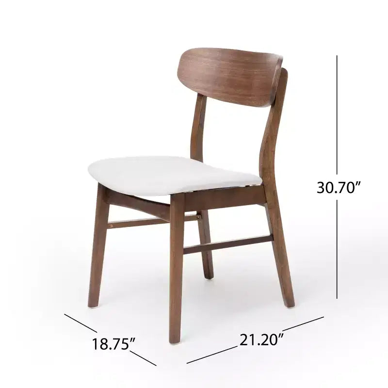 Ensemble de salle à manger GDFStudio Balfern 5 pièces, style moderne du milieu du siècle, en bois et rembourré