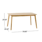 Ensemble de salle à manger GDFStudio Balfern 5 pièces, style moderne du milieu du siècle, en bois et rembourré