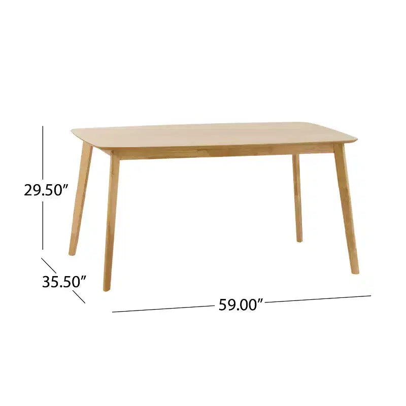 Ensemble de salle à manger GDFStudio Balfern 5 pièces, style moderne du milieu du siècle, en bois et rembourré