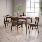 Ensemble de salle à manger GDFStudio Balfern 5 pièces, style moderne du milieu du siècle, en bois et rembourré