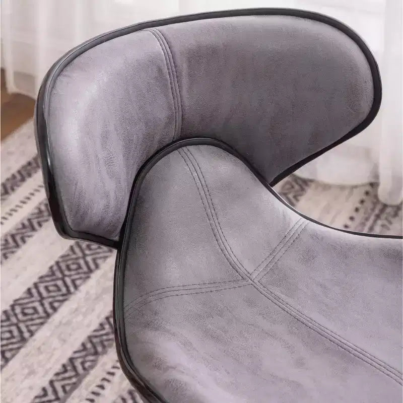 Tabouret de bar pivotant et réglable Roundhill Furniture Masaccio avec base chromée, gris vieilli, lot de 2
