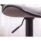 Tabouret de bar pivotant et réglable Roundhill Furniture Masaccio avec base chromée, gris vieilli, lot de 2