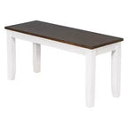 Ensemble de salle à manger Whisen de style rustique 6 pièces avec 4 chaises rembourrées et 1 banc