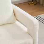Fauteuil pivotant carré moderne 29,13 W, fauteuil pivotant à 360 degrés avec dossier ouvert - ModernLuxe