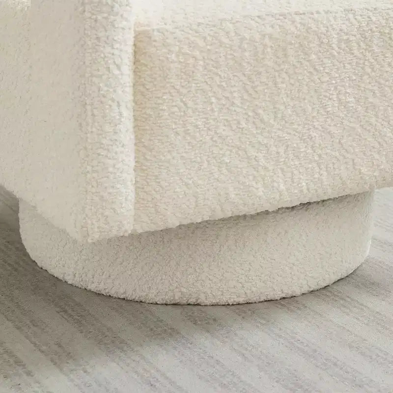 Fauteuil pivotant carré moderne 29,13 W, fauteuil pivotant à 360 degrés avec dossier ouvert - ModernLuxe