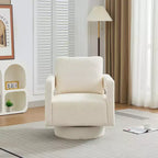 Fauteuil pivotant carré moderne 29,13 W, fauteuil pivotant à 360 degrés avec dossier ouvert - ModernLuxe