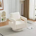 Fauteuil pivotant carré moderne 29,13 W, fauteuil pivotant à 360 degrés avec dossier ouvert - ModernLuxe