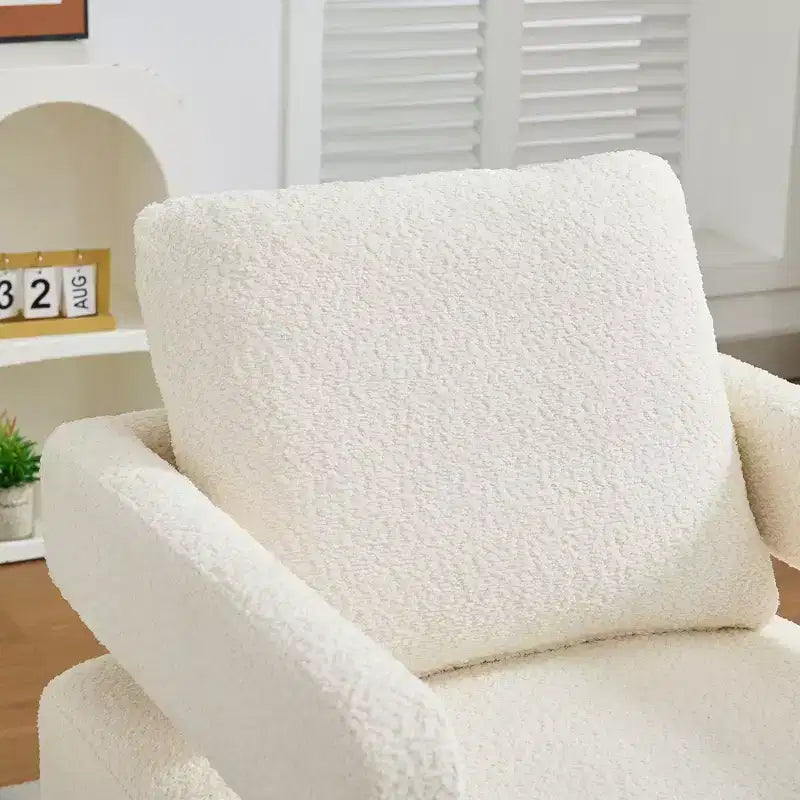 Fauteuil pivotant carré moderne 29,13 W, fauteuil pivotant à 360 degrés avec dossier ouvert - ModernLuxe