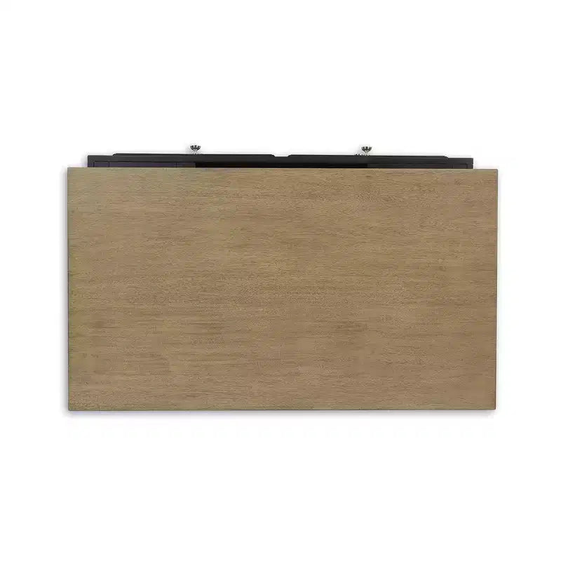 Signature Design by Ashley Drazmine Table basse relevable bicolore avec tiroirs de rangement et roulettes, Marron