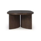 Table basse ovale Ashley Korestone Mid-Century Signature Design, Brun foncé