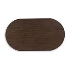 Table basse ovale Ashley Korestone Mid-Century Signature Design, Brun foncé
