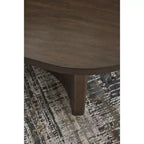 Table basse ovale Ashley Korestone Mid-Century Signature Design, Brun foncé