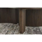 Table basse ovale Ashley Korestone Mid-Century Signature Design, Brun foncé