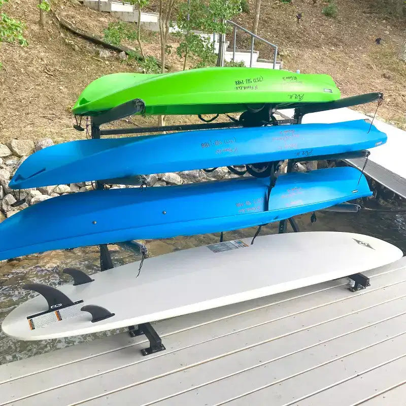 StoreYourBoard Chesapeake Rangement Kayak | Support de Quai Réglable | Au-dessus de l'Eau | 4 Niveaux