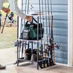 Support pour cannes à pêche Tarpin (triangle sarcelle) | Peut contenir jusqu'à 10 cannes