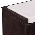 Banc de rangement Whisen de style classique avec 2 tiroirs, 2 placards et coussin amovible