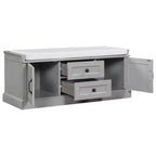 Banc de rangement Whisen de style classique avec 2 tiroirs, 2 placards et coussin amovible