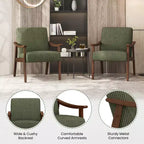 Fauteuil d'appoint Yaheetech en velours côtelé de style scandinave pour salon et chambre à coucher