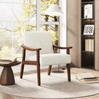 Fauteuil d'appoint Yaheetech en velours côtelé de style scandinave pour salon et chambre à coucher