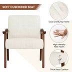Fauteuil d'appoint Yaheetech en velours côtelé de style scandinave pour salon et chambre à coucher