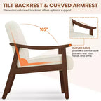 Fauteuil d'appoint Yaheetech en velours côtelé de style scandinave pour salon et chambre à coucher