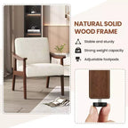 Fauteuil d'appoint Yaheetech en velours côtelé de style scandinave pour salon et chambre à coucher