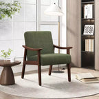 Fauteuil d'appoint Yaheetech en velours côtelé de style scandinave pour salon et chambre à coucher