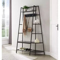 Kings Brand Furniture - Hall Tree with Storage Bench and Shelf - Entryway Bench with Shoe Storage Hooks and Coat Rack Stand with Shelf - Pewter