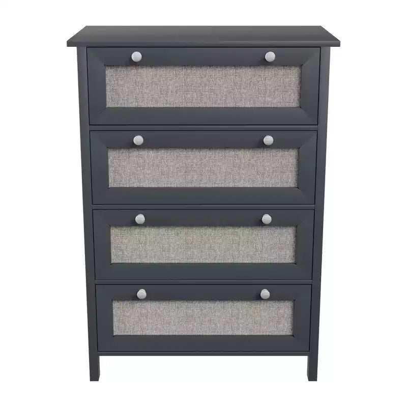 HYLEORY Commode pour chambre à coucher, commode de 69,9 cm de largeur avec 4 tiroirs, commode moderne, commode grande capacité, armoire de rangement pour chambre à coucher, couloir