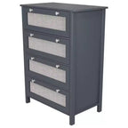 HYLEORY Commode pour chambre à coucher, commode de 69,9 cm de largeur avec 4 tiroirs, commode moderne, commode grande capacité, armoire de rangement pour chambre à coucher, couloir