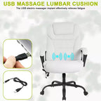 BestMassage Chaise de bureau grande taille avec capacité de poids de 227 kg et revêtement en cuir PU, chaise de bureau informatique pour personnes fortes