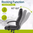 BestMassage Chaise de bureau grande taille avec capacité de poids de 227 kg et revêtement en cuir PU, chaise de bureau informatique pour personnes fortes