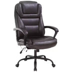 BestMassage Chaise de bureau grande taille avec capacité de poids de 227 kg et revêtement en cuir PU, chaise de bureau informatique pour personnes fortes