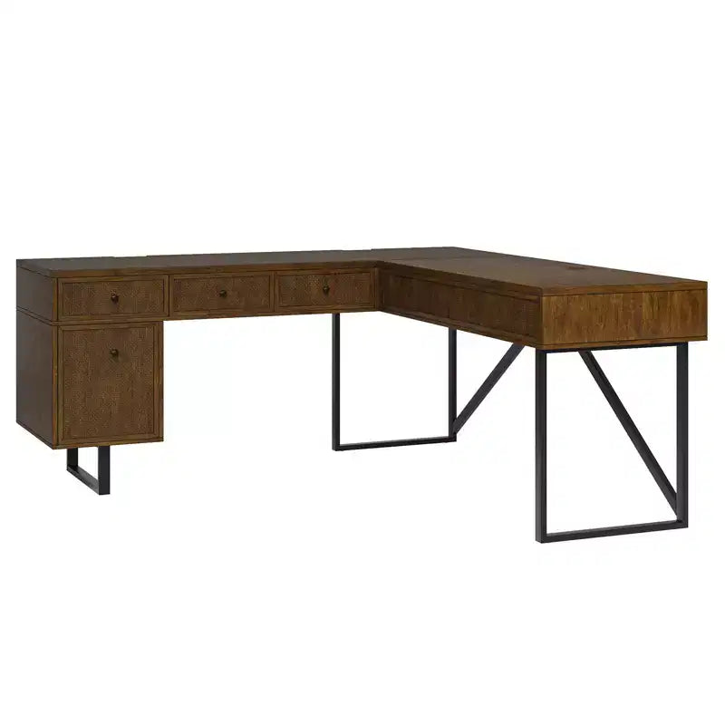 Bureau d'angle Cyill avec plateau relevable | ART OF LIVING DESIGNS