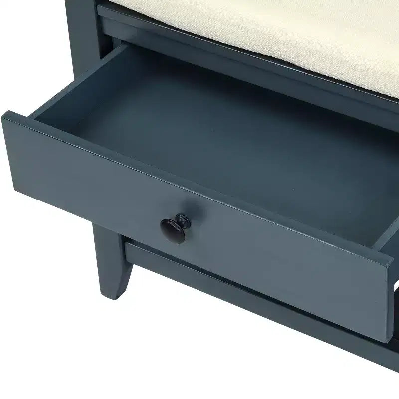 Banc de rangement multifonction Whisen pour entrée avec coussin amovible et tiroirs