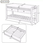Banc de rangement multifonction Whisen pour entrée avec coussin amovible et tiroirs