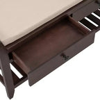 Banc de rangement multifonction Whisen pour entrée avec coussin amovible et tiroirs