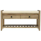 Banc de rangement multifonction Whisen pour entrée avec coussin amovible et tiroirs