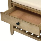 Banc de rangement multifonction Whisen pour entrée avec coussin amovible et tiroirs