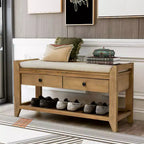 Banc de rangement multifonction Whisen pour entrée avec coussin amovible et tiroirs