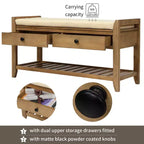 Banc de rangement multifonction Whisen pour entrée avec coussin amovible et tiroirs