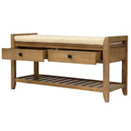 Banc de rangement multifonction Whisen pour entrée avec coussin amovible et tiroirs