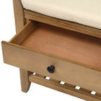 Banc de rangement multifonction Whisen pour entrée avec coussin amovible et tiroirs