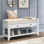 Banc de rangement multifonction Whisen pour entrée avec coussin amovible et tiroirs