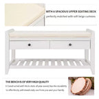 Banc de rangement multifonction Whisen pour entrée avec coussin amovible et tiroirs
