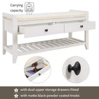 Banc de rangement multifonction Whisen pour entrée avec coussin amovible et tiroirs
