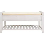 Banc de rangement multifonction Whisen pour entrée avec coussin amovible et tiroirs